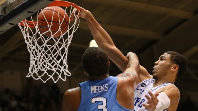 Duke basketball forward Jayson Tatum versus UNC